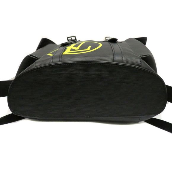 Louis Vuitton Christopher PM Backpack Rucksack Epi Leather LV Circle Noir Black - Picture 4 of 9